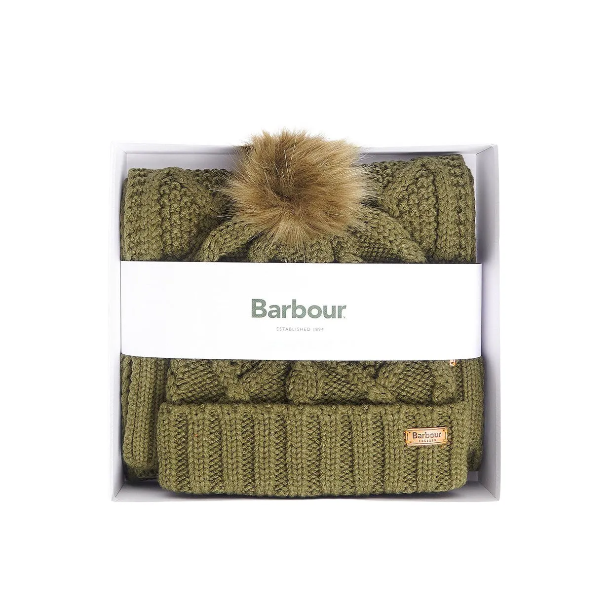 Gift Set Donna Barbour Cappello Sciarpa Ridley Verde