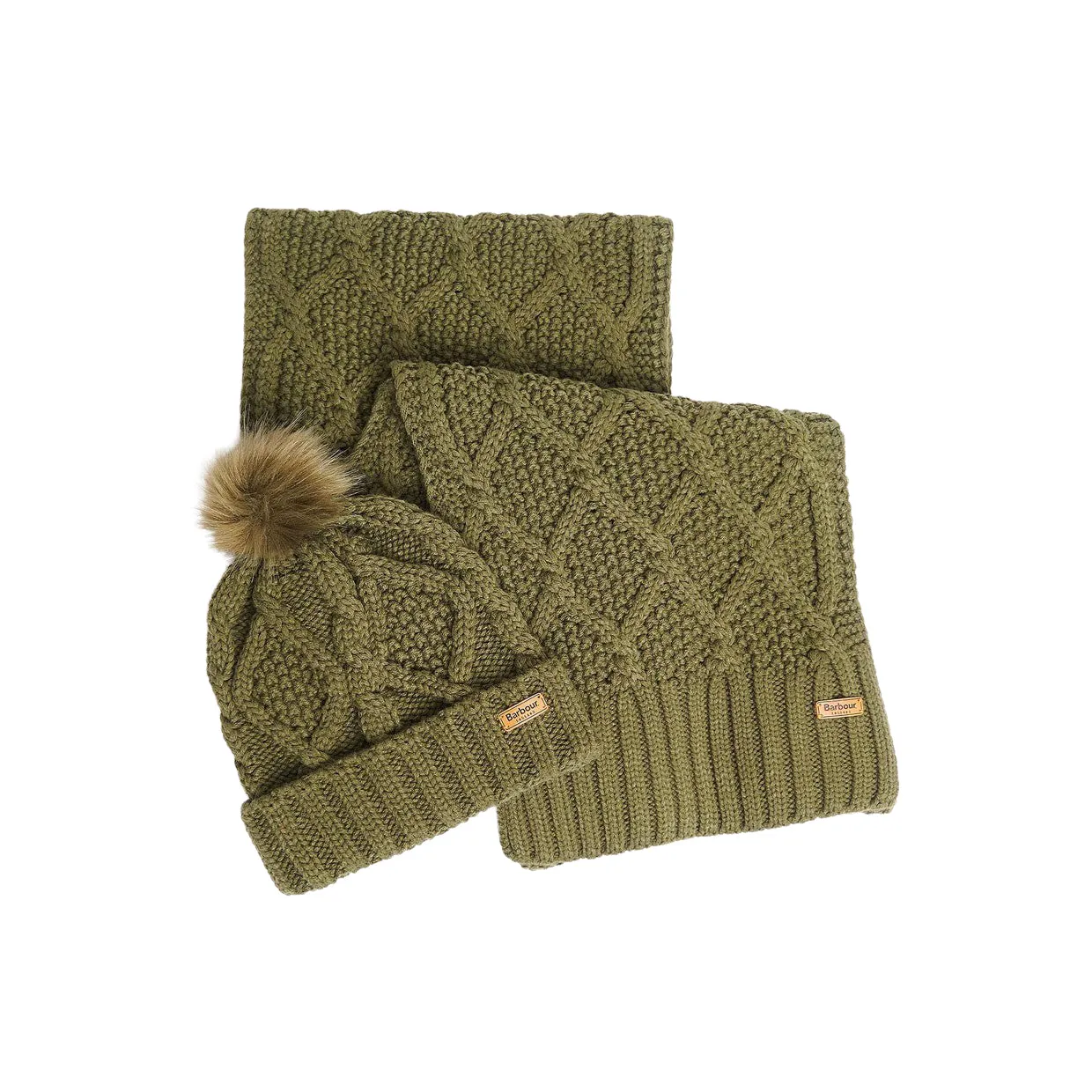 Gift Set Donna Barbour Cappello Sciarpa Ridley Verde