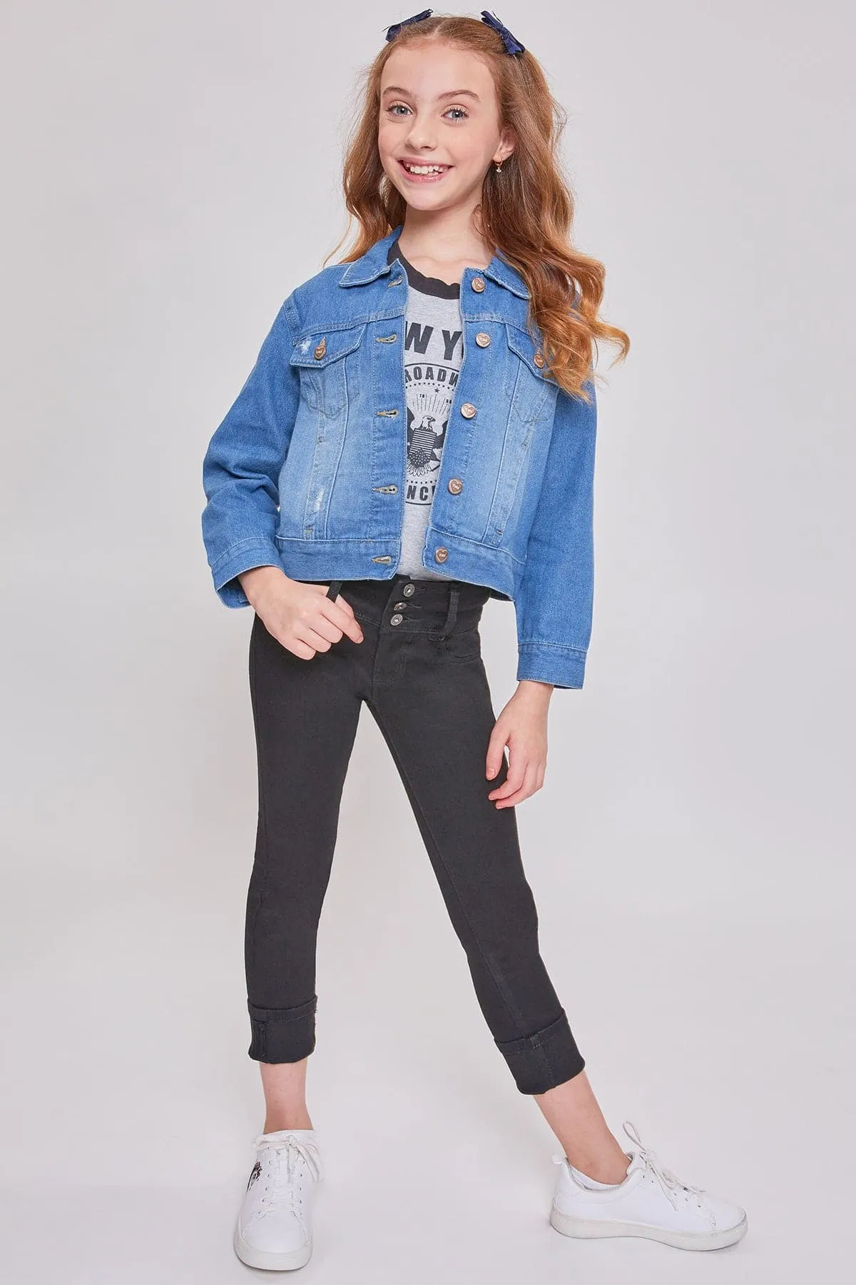 Girls Essential Oversized Denim Jacket