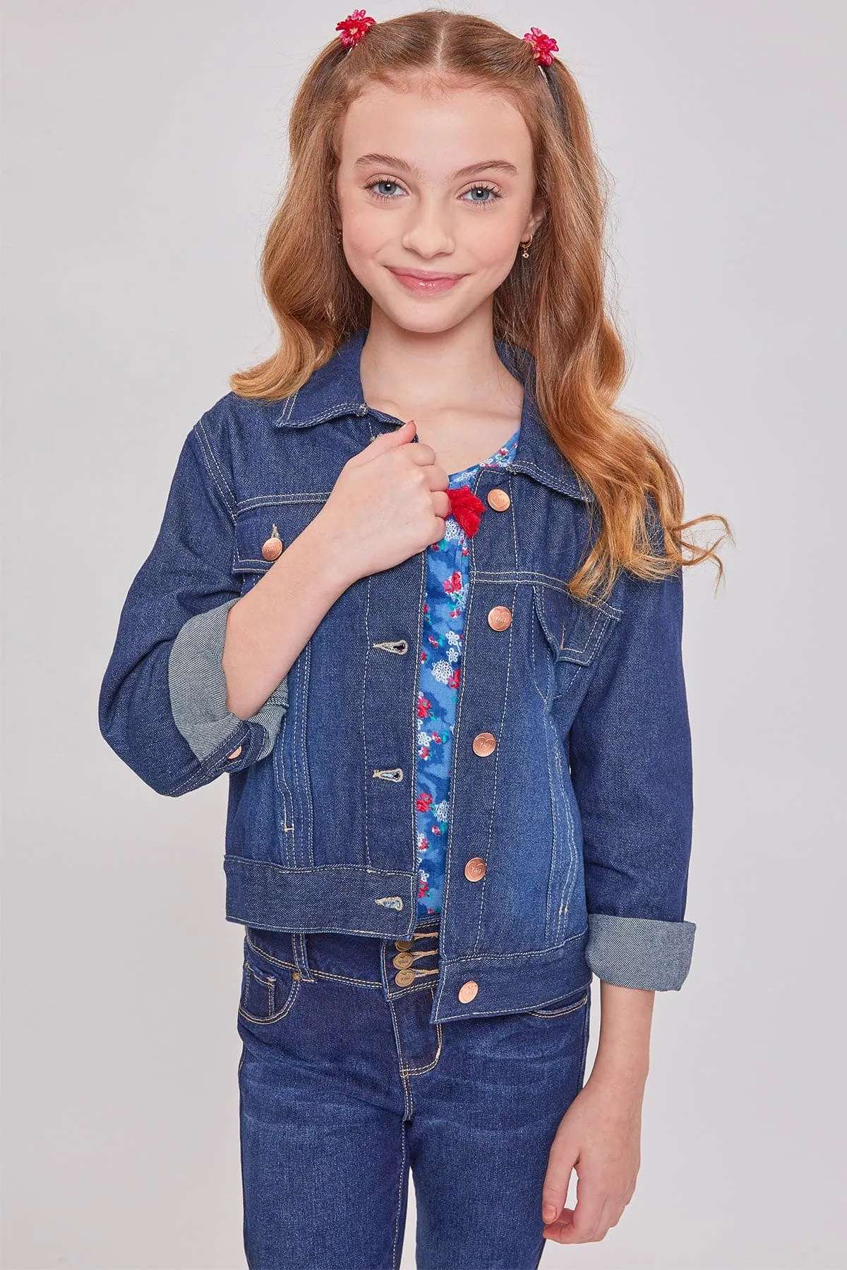 Girls Essential Oversized Denim Jacket