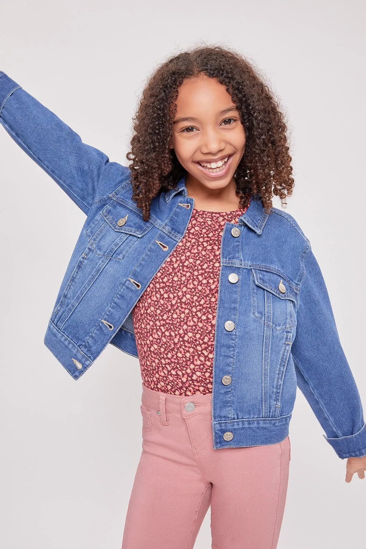 Girls Essential Oversized Denim Jacket