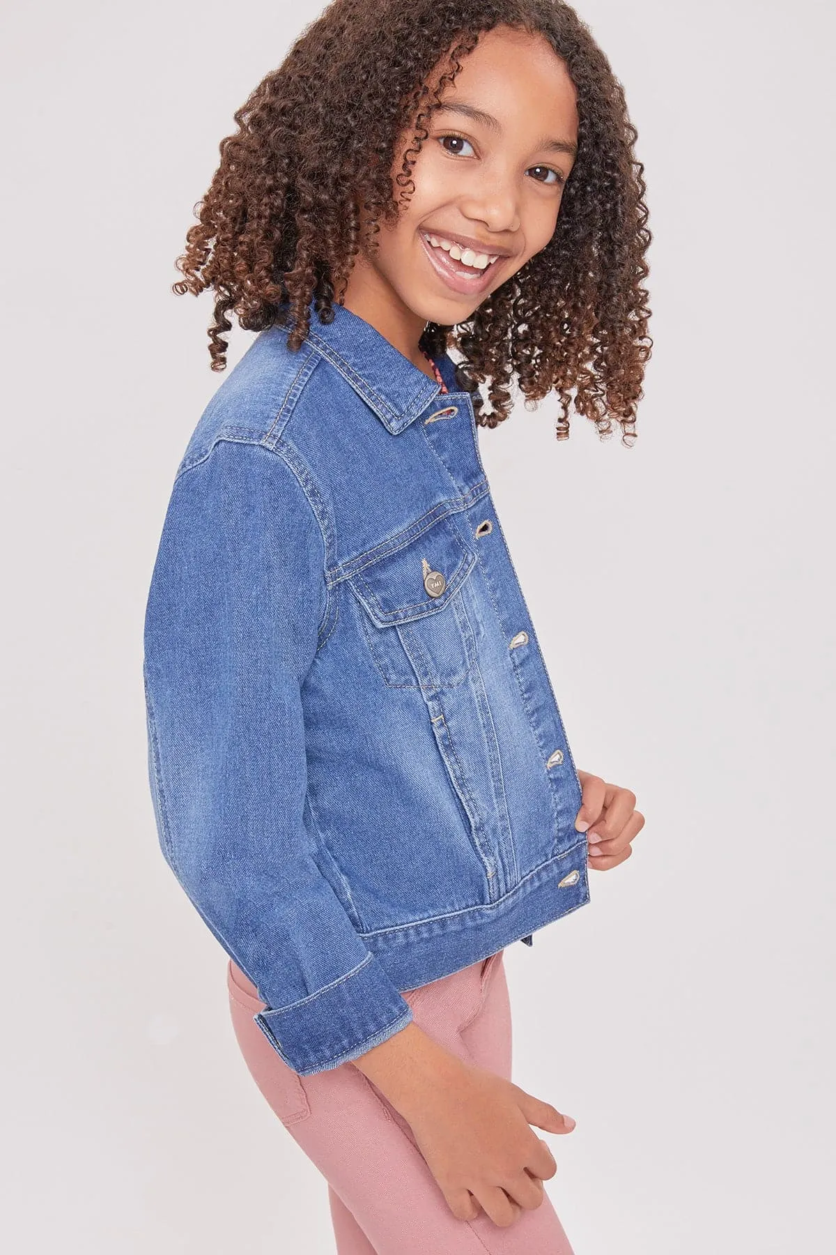 Girls Essential Oversized Denim Jacket