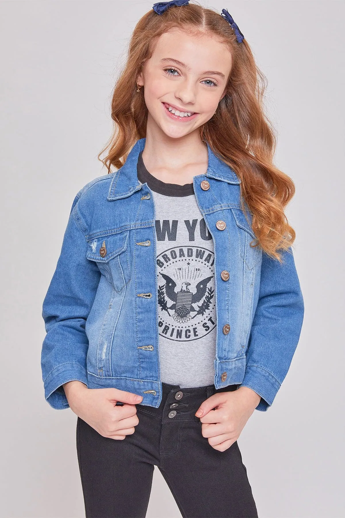 Girls Essential Oversized Denim Jacket