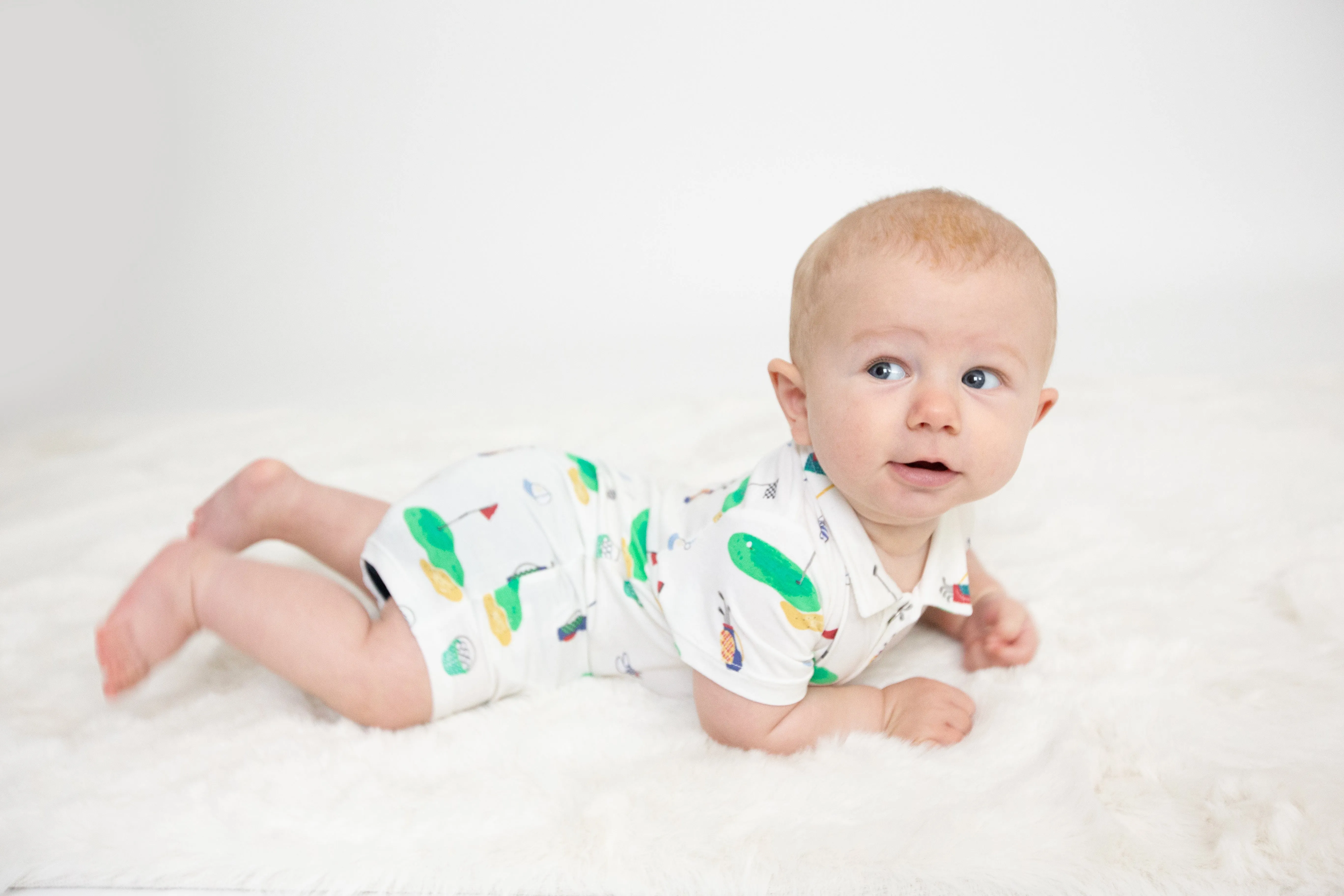 Golf Polo Shortie Romper by Angel Dear