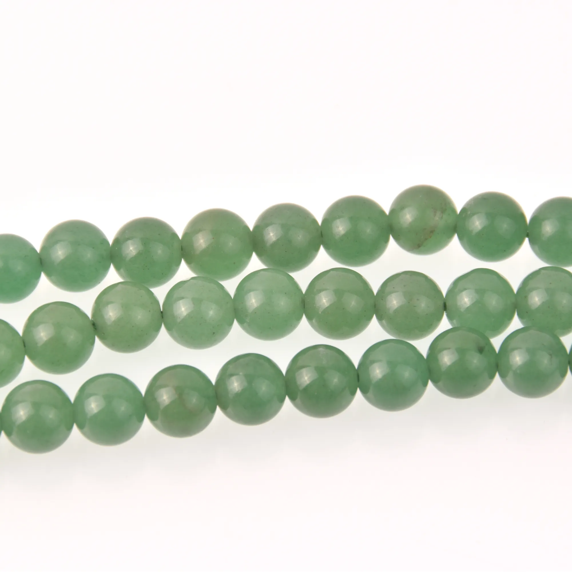 Green Aventurine, 8mm Smooth Round Gemstone Beads, full strand, gem0834