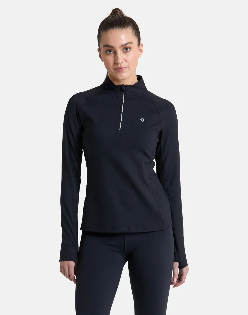 Gym Coffee Relentless Quarter Zip (Womens) - Black