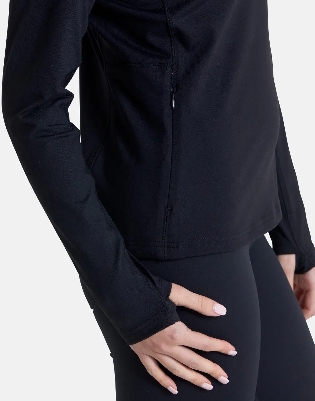 Gym Coffee Relentless Quarter Zip (Womens) - Black