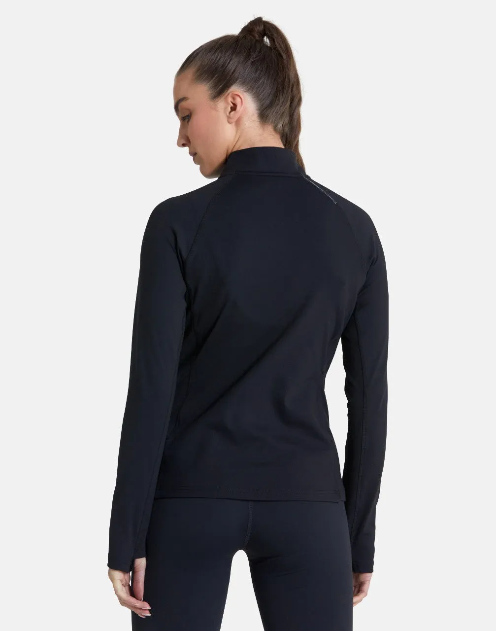 Gym Coffee Relentless Quarter Zip (Womens) - Black