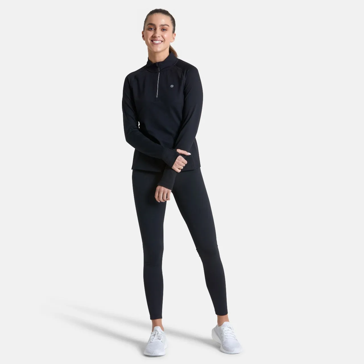 Gym Coffee Relentless Quarter Zip (Womens) - Black