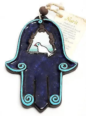 Hamsa Yonet Shalom in the window - Nurit Teva Designed hamsa, lucky home decoration handmade