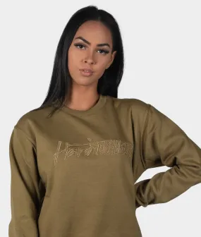 HT Embroidered Sweater - Olive