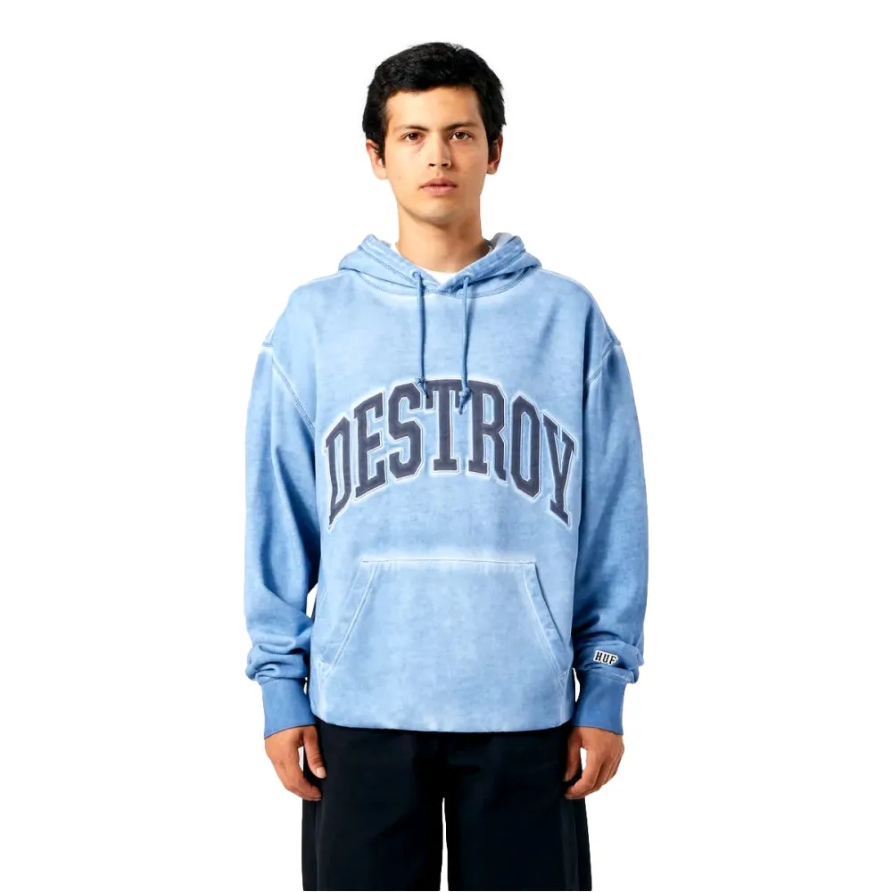 HUF DESTROY REBUILD FADED P/O HOODIE-BLUE