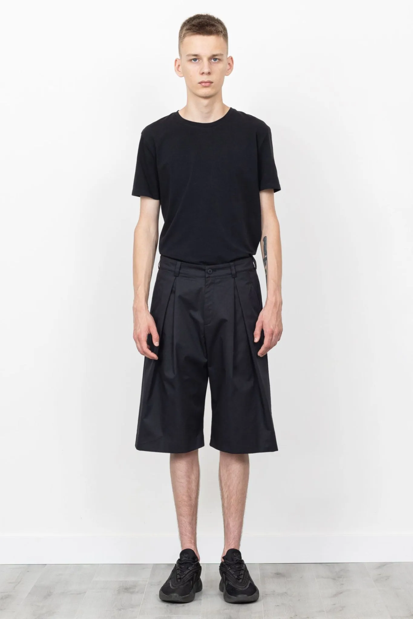 Inverted Pleat Shorts