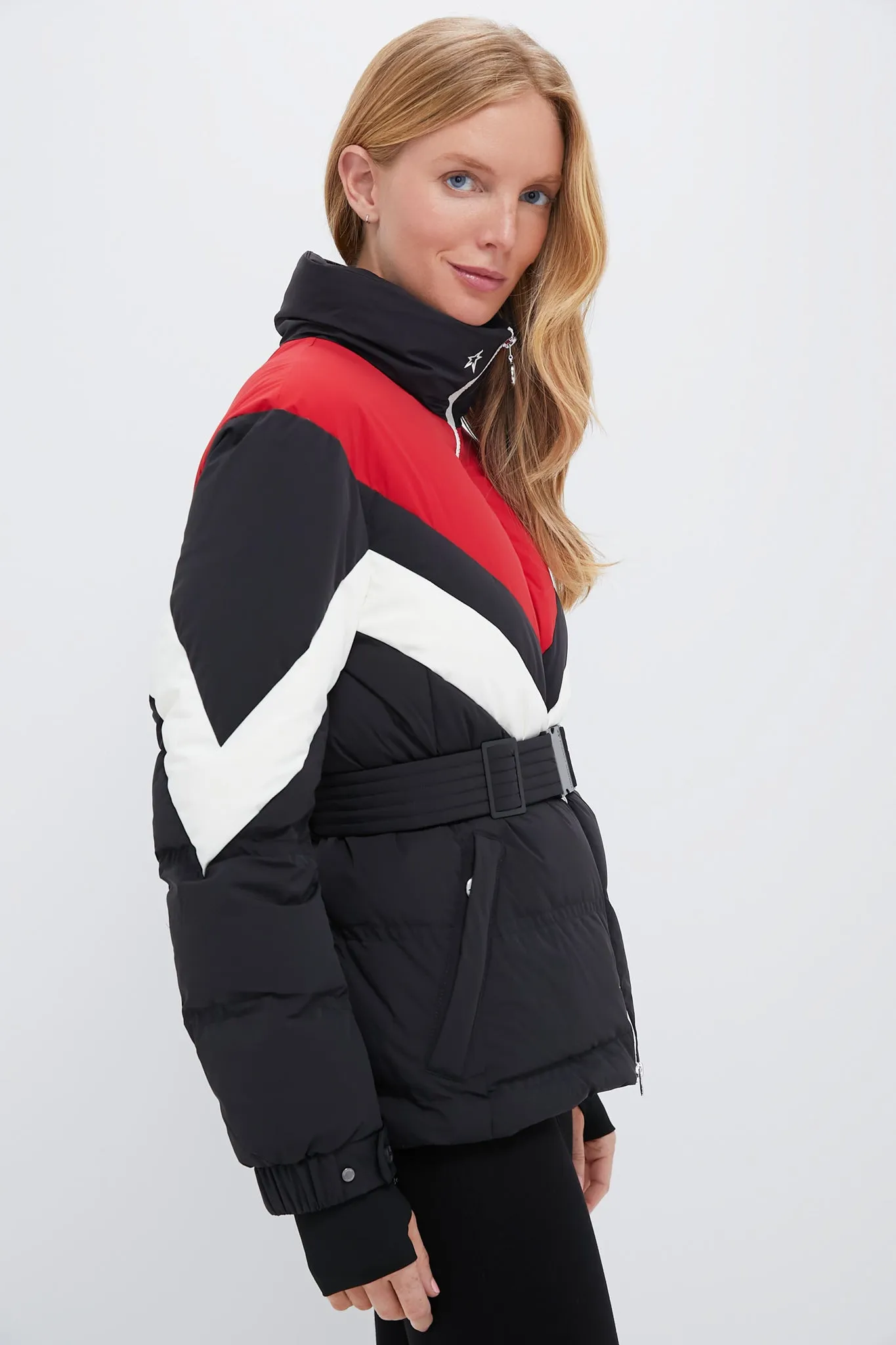 Jet Black and Red JG Ski Parka