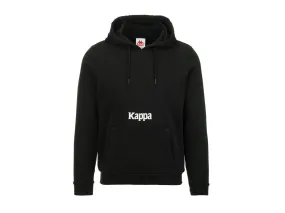 KAPPA Authentic Fin Unisex Felpa Cappuccio Black White 34111CWA33