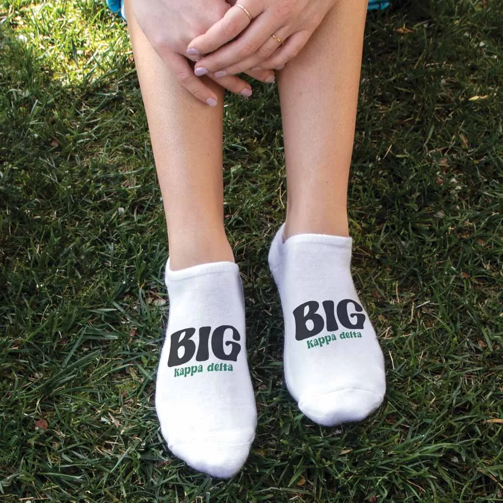 Kappa Delta No Show Socks for Bigs and Littles