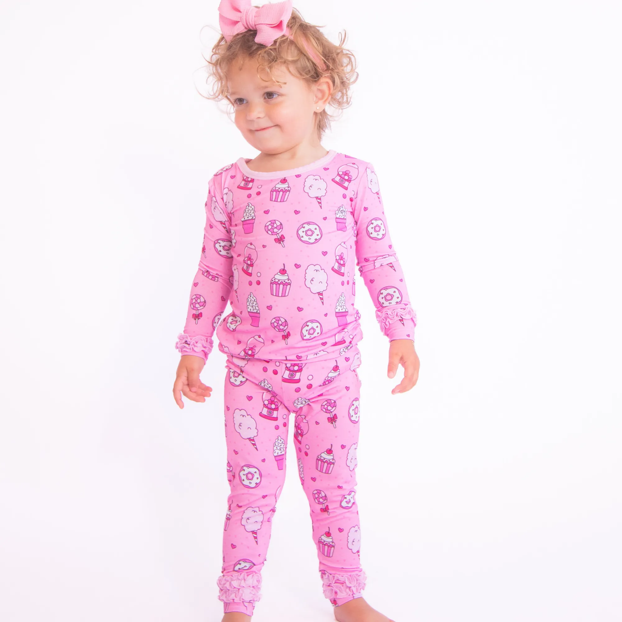 Kiki   Lulu x Rydel SWEETIE Long Sleeve Ruffle Pajamas