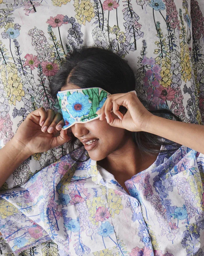 Kip & Co Velvet Eye Mask - Tumbling Flowers