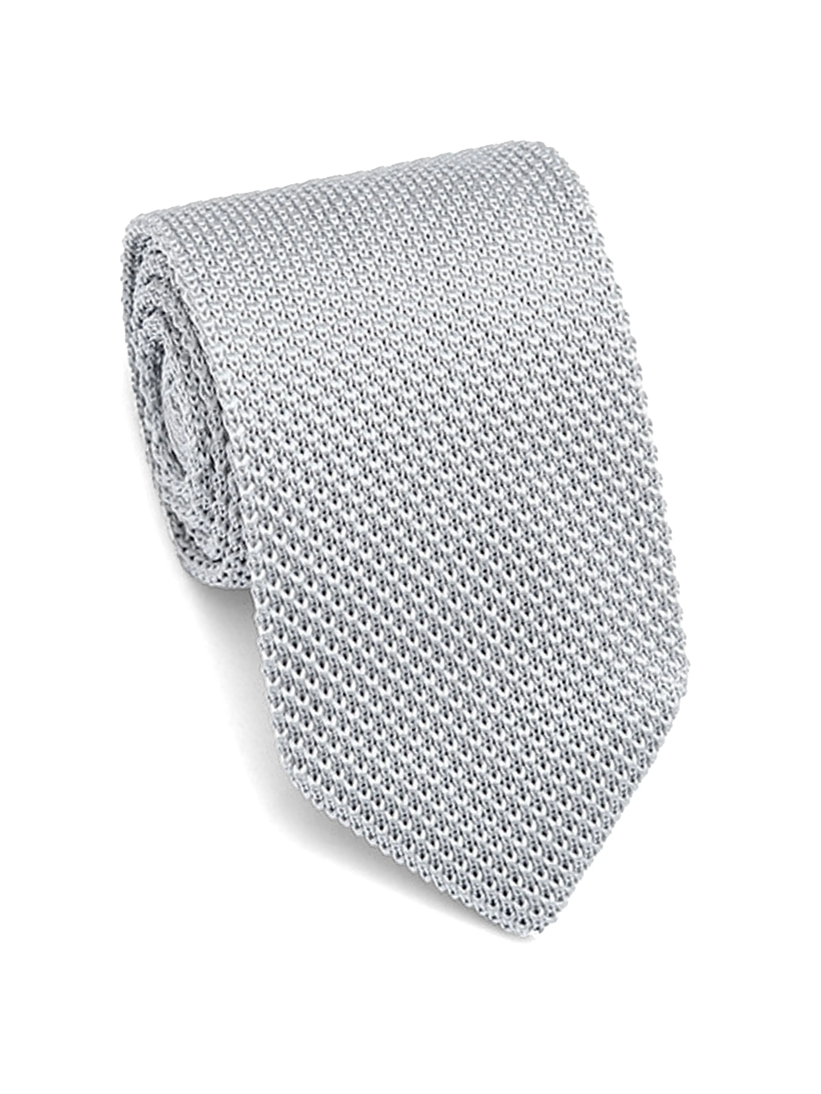 Knit Tie - Light Grey