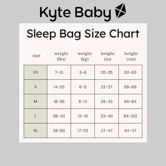 Kyte Baby 1.0 Tog Printed Sleep Bag in Rhino