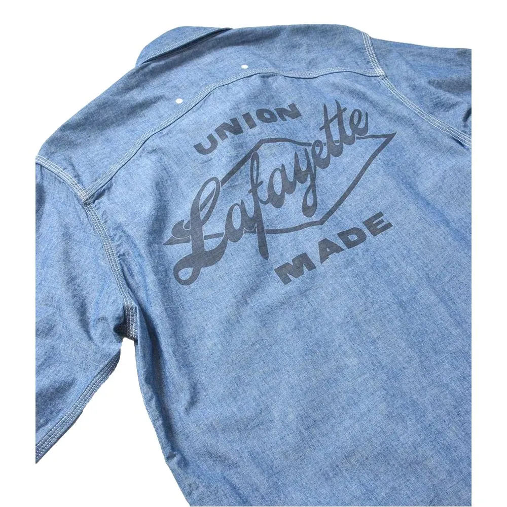 LAFAYETTE UNION MADE CLASSIC CHAMBRAY SHIRT-BLUE