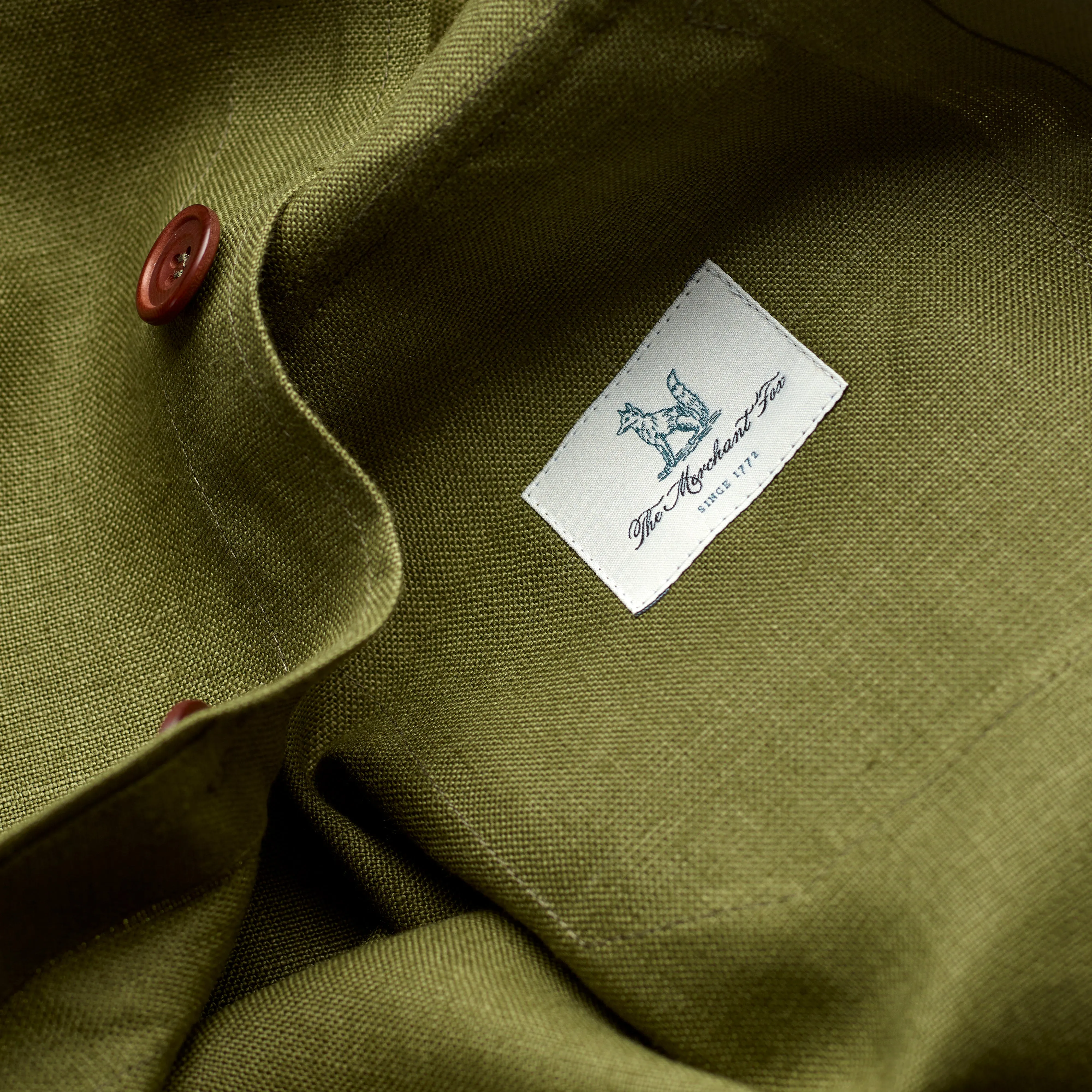 Light Olive Linen Overshirt