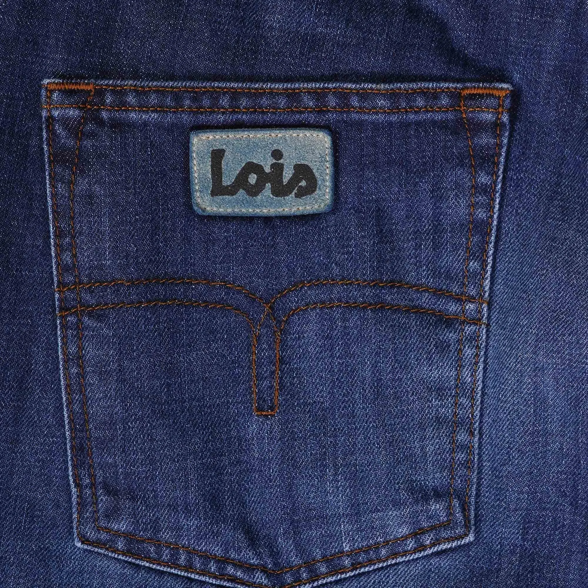 Lois Terrace Taper Fit Jeans Dark Stone Blue