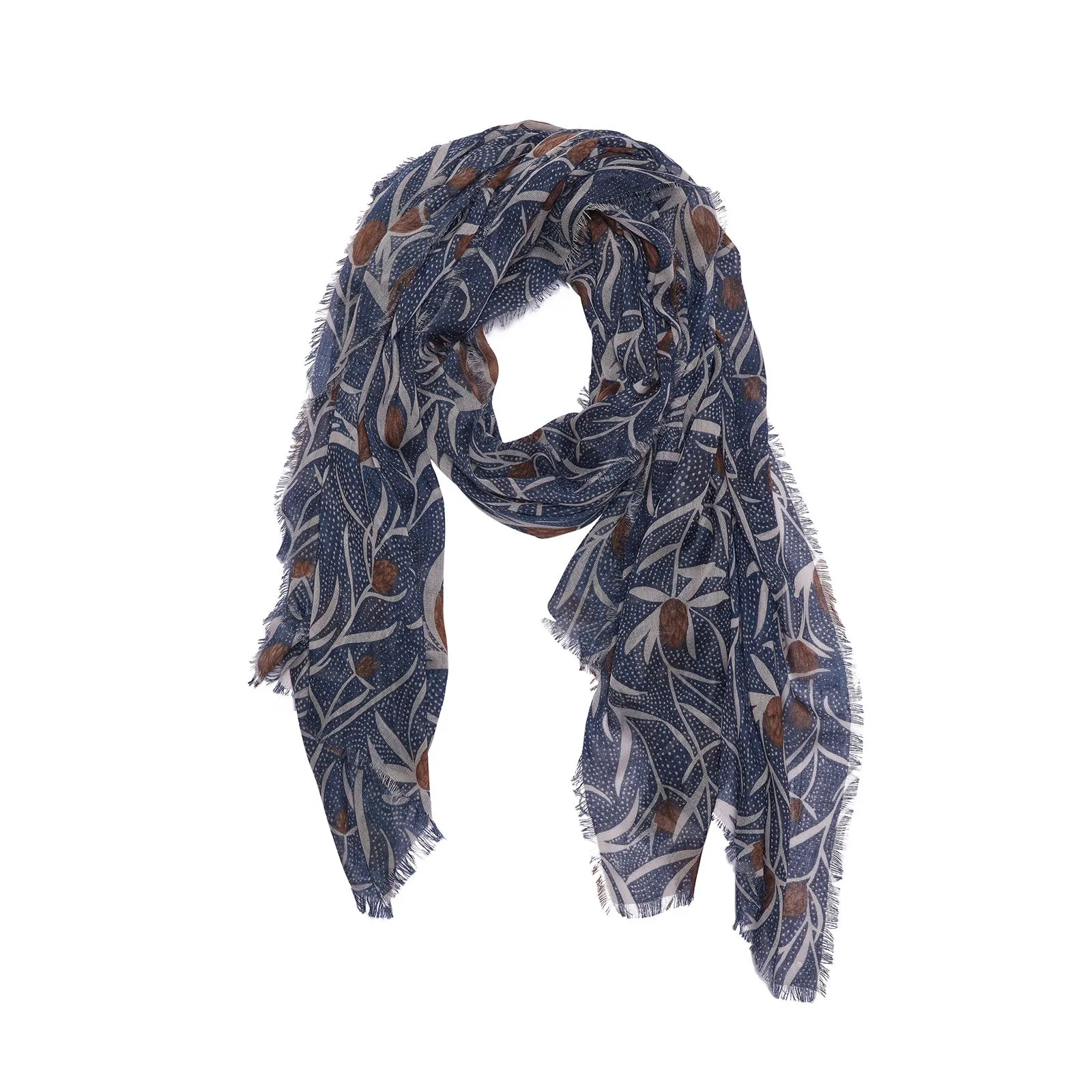 Magnolia Pod Blue Featherweight Scarf