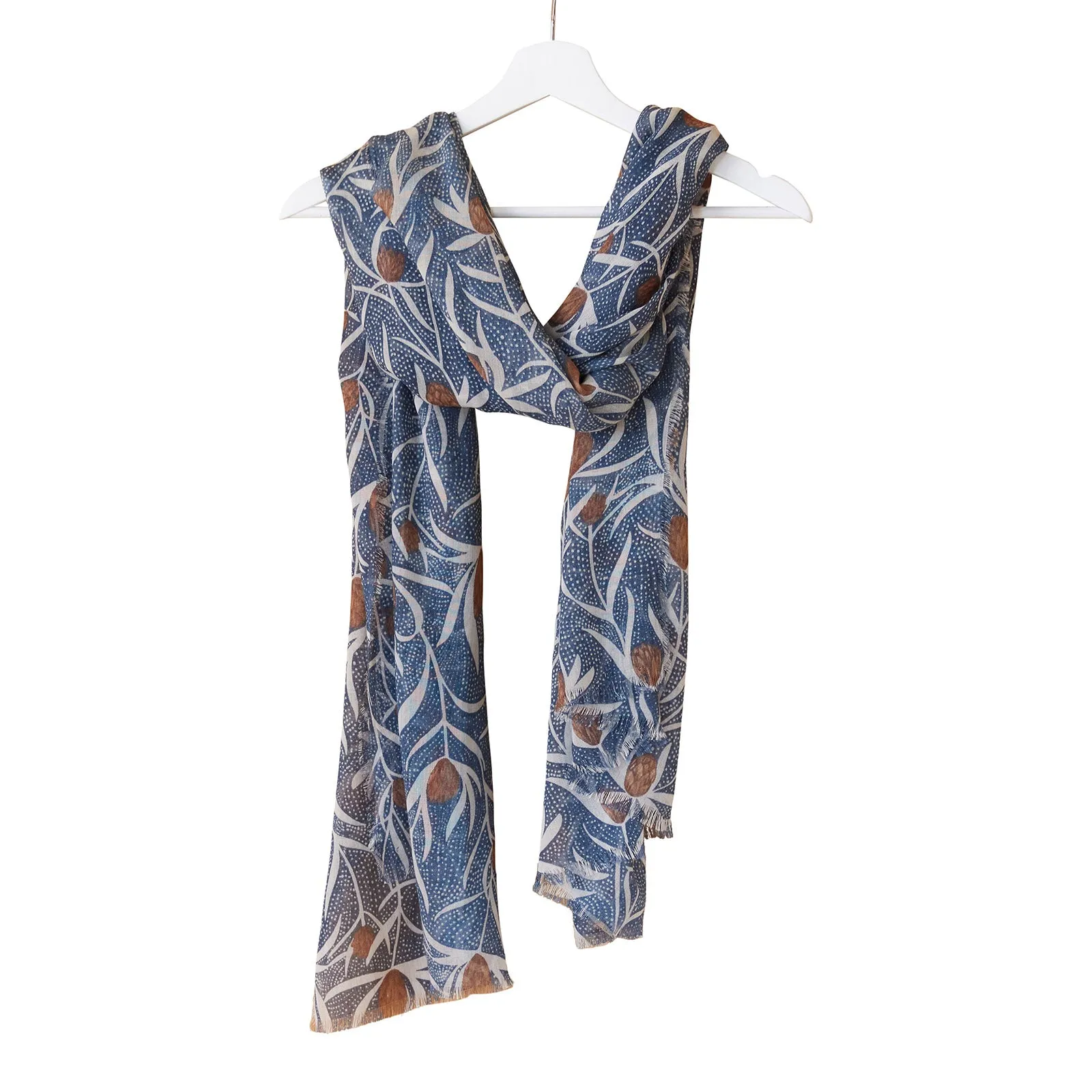 Magnolia Pod Blue Featherweight Scarf