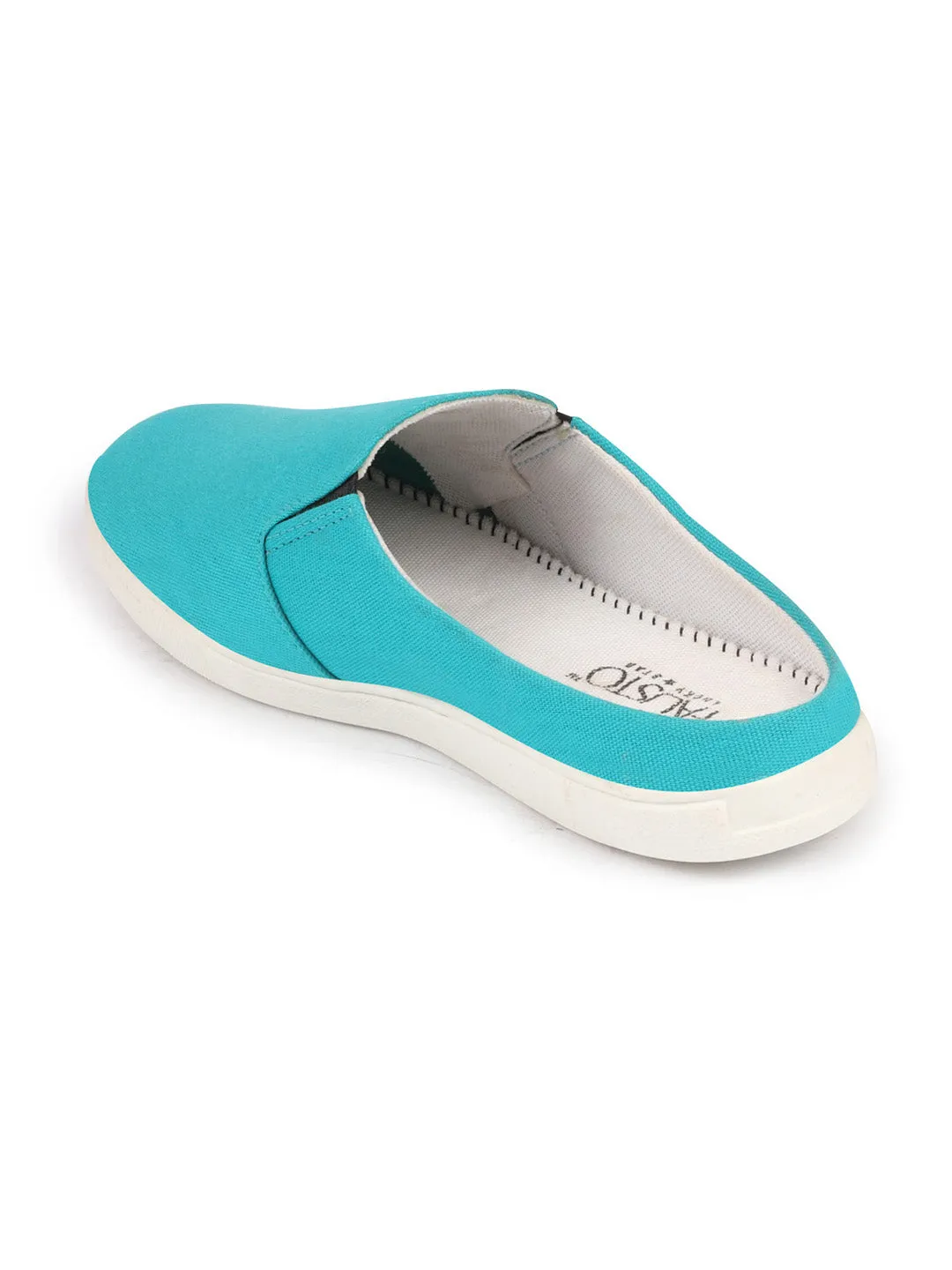 Men Sky Blue Casual Canvas Slip-On Shoes