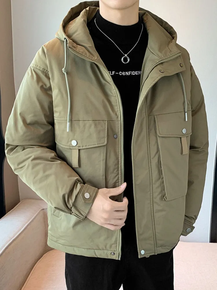 Men's Thick Cotton Padded Thermal Parkas