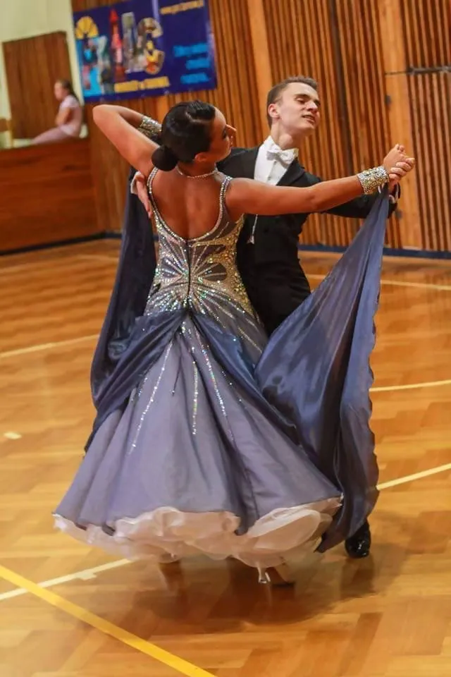 Metallic Grey Standard Ballroom Dress