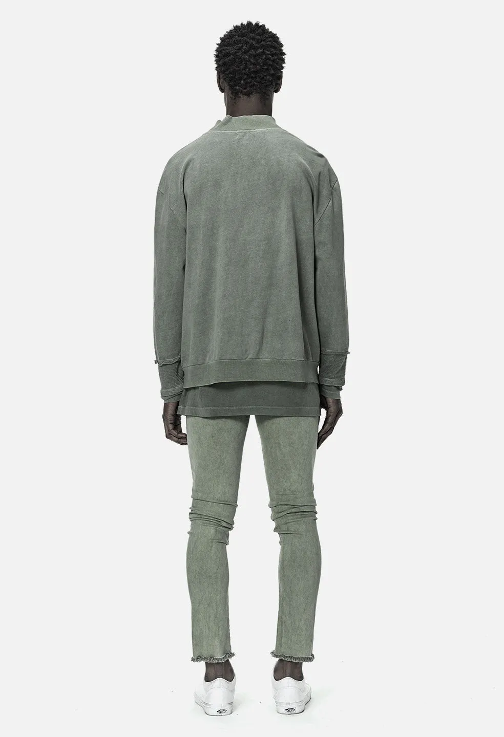 Mock Neck Pullover / Olive