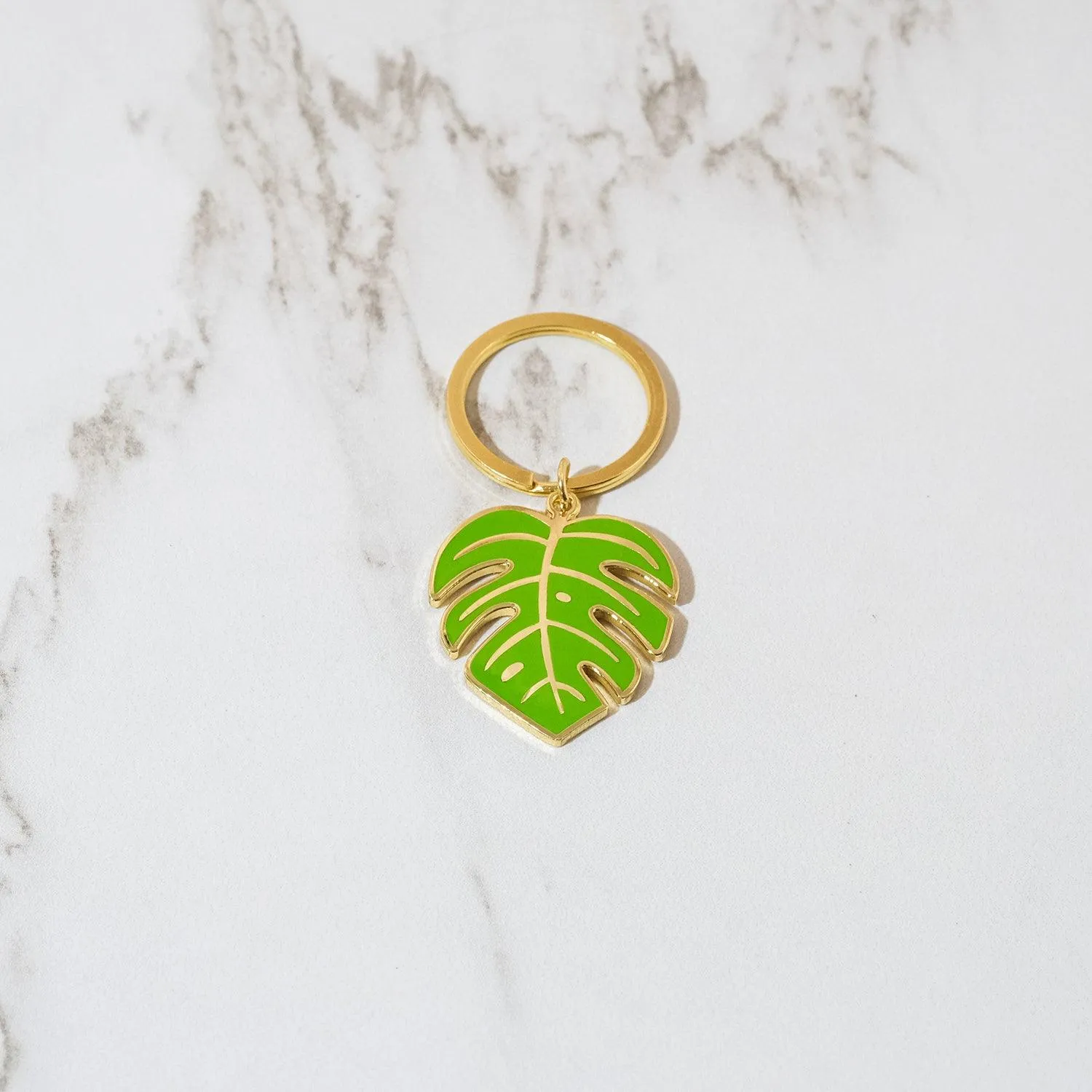 Monstera Leaf Keychain