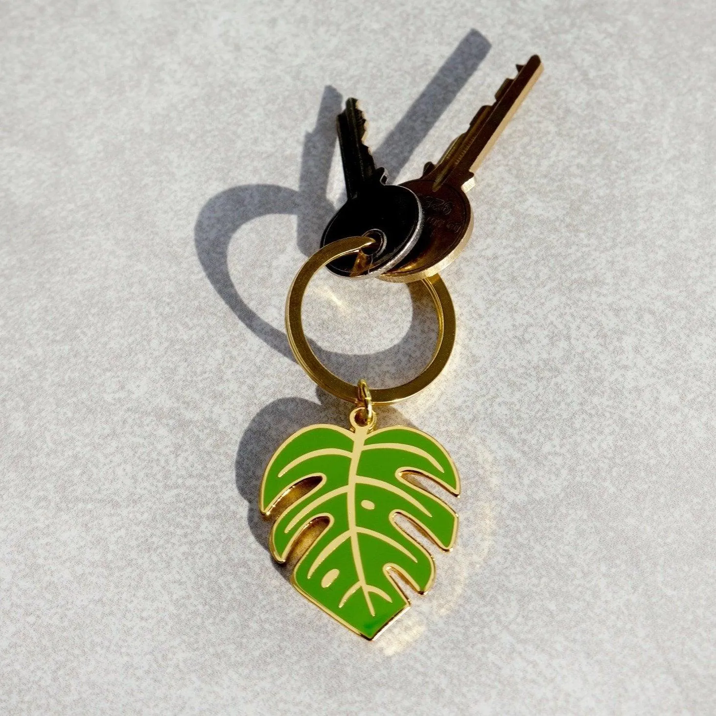 Monstera Leaf Keychain