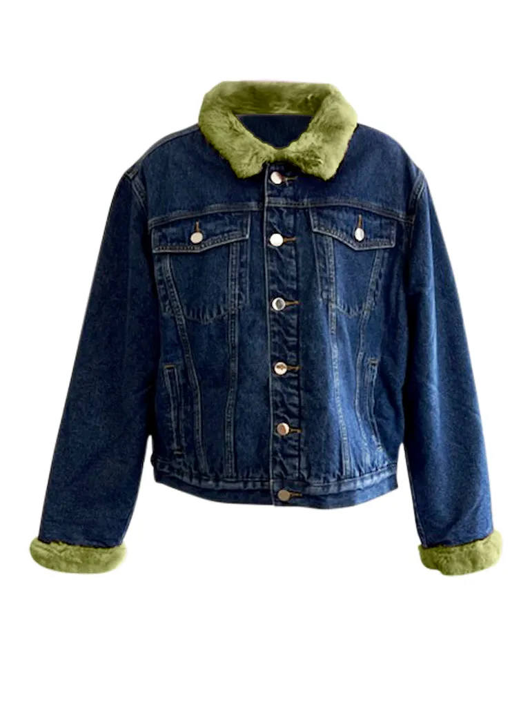 Moritz Denim and Faux Fur Jacket