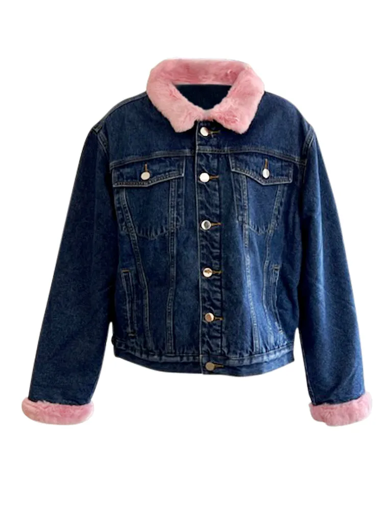 Moritz Denim and Faux Fur Jacket