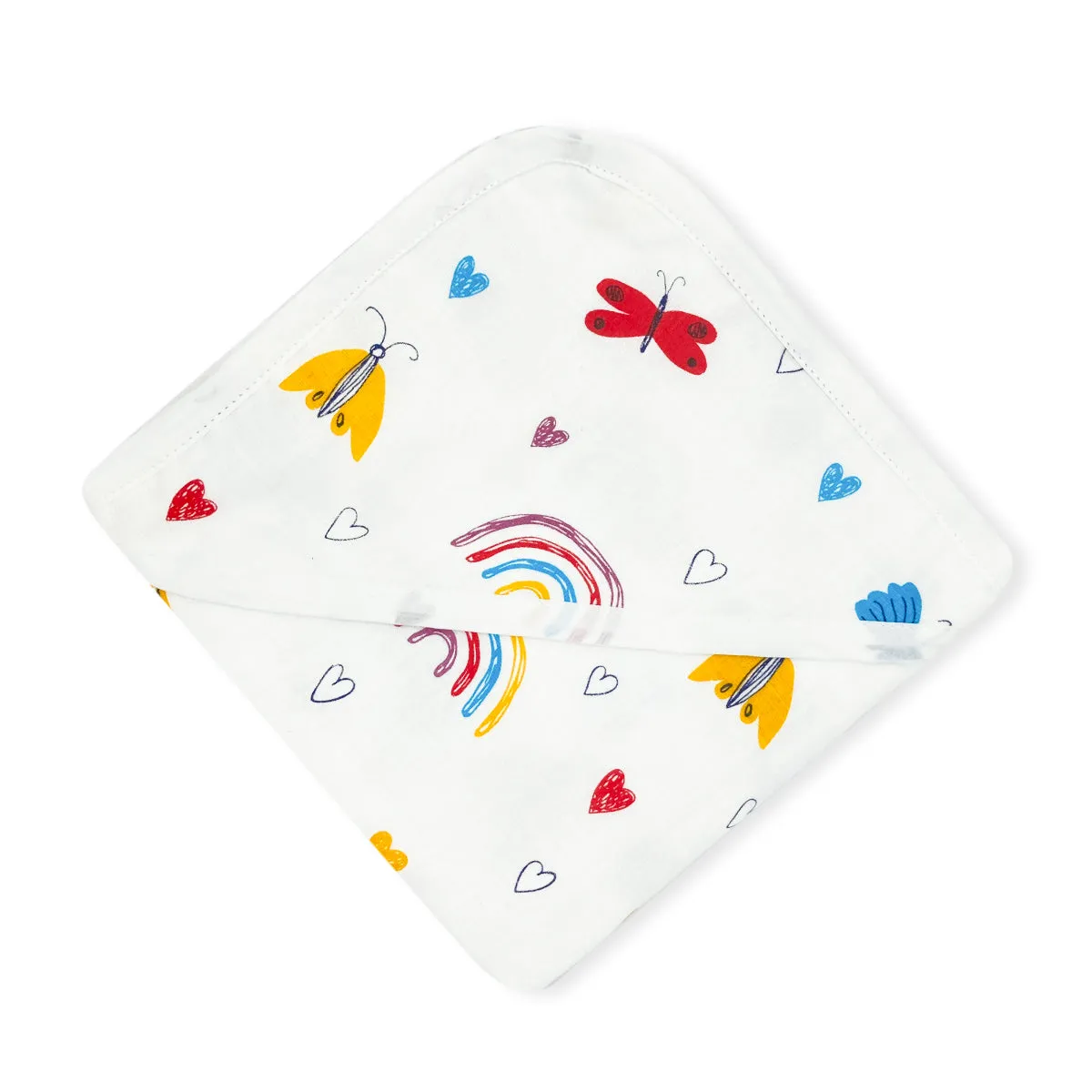 Muslin Hooded Towel for Baby-6 Layer 100% Cotton -Dragon Fly