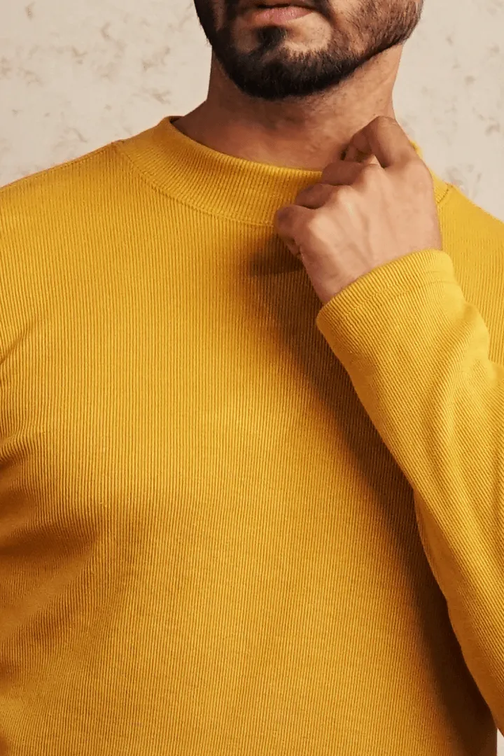 Mustard Mock Neck Sweatshirt