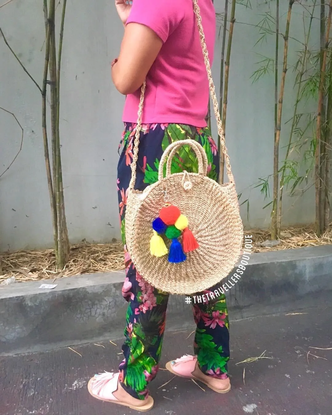 Native Round Bag with Sling