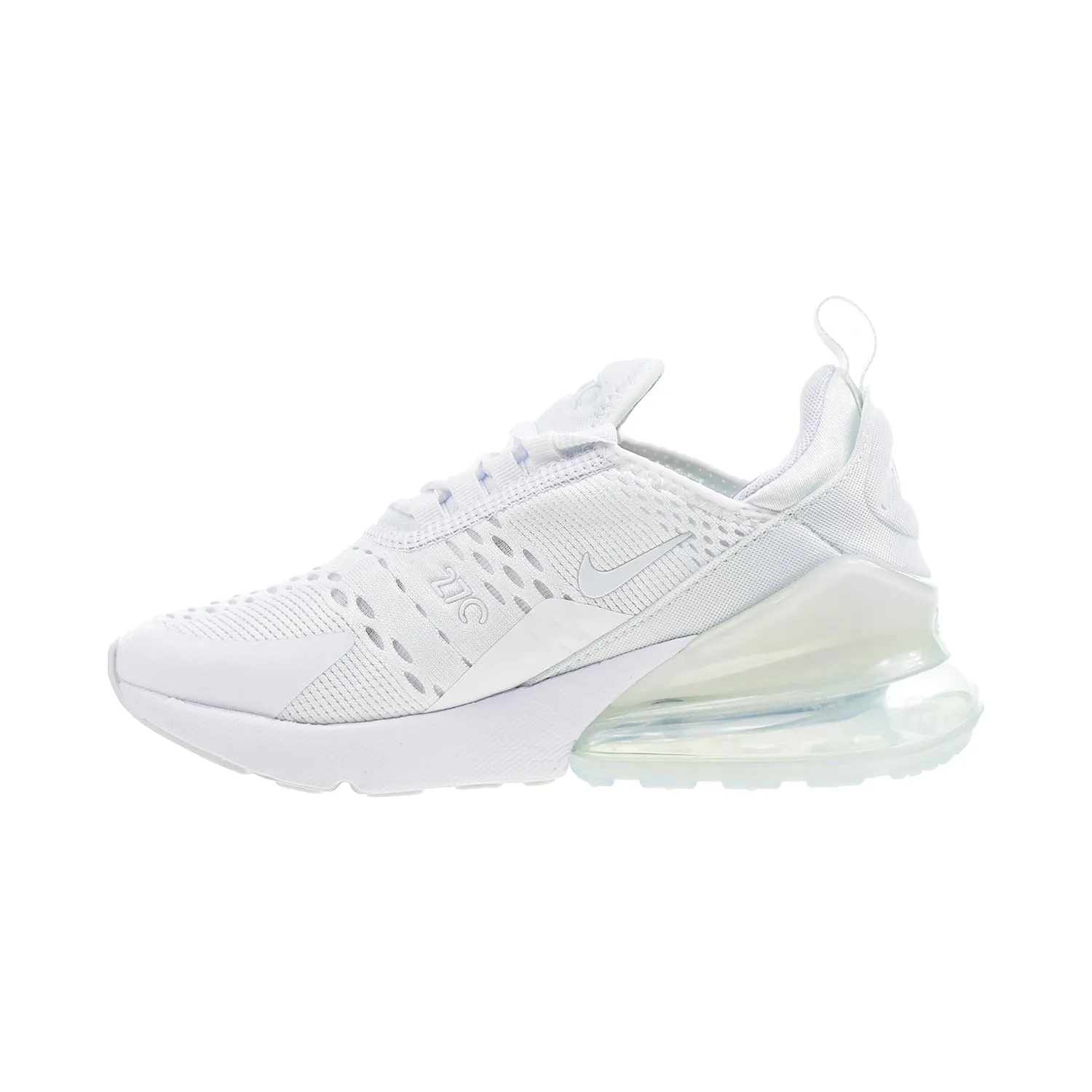 Nike Air Max 270 (GS) Big Kids' Shoes White-Metallic Silver