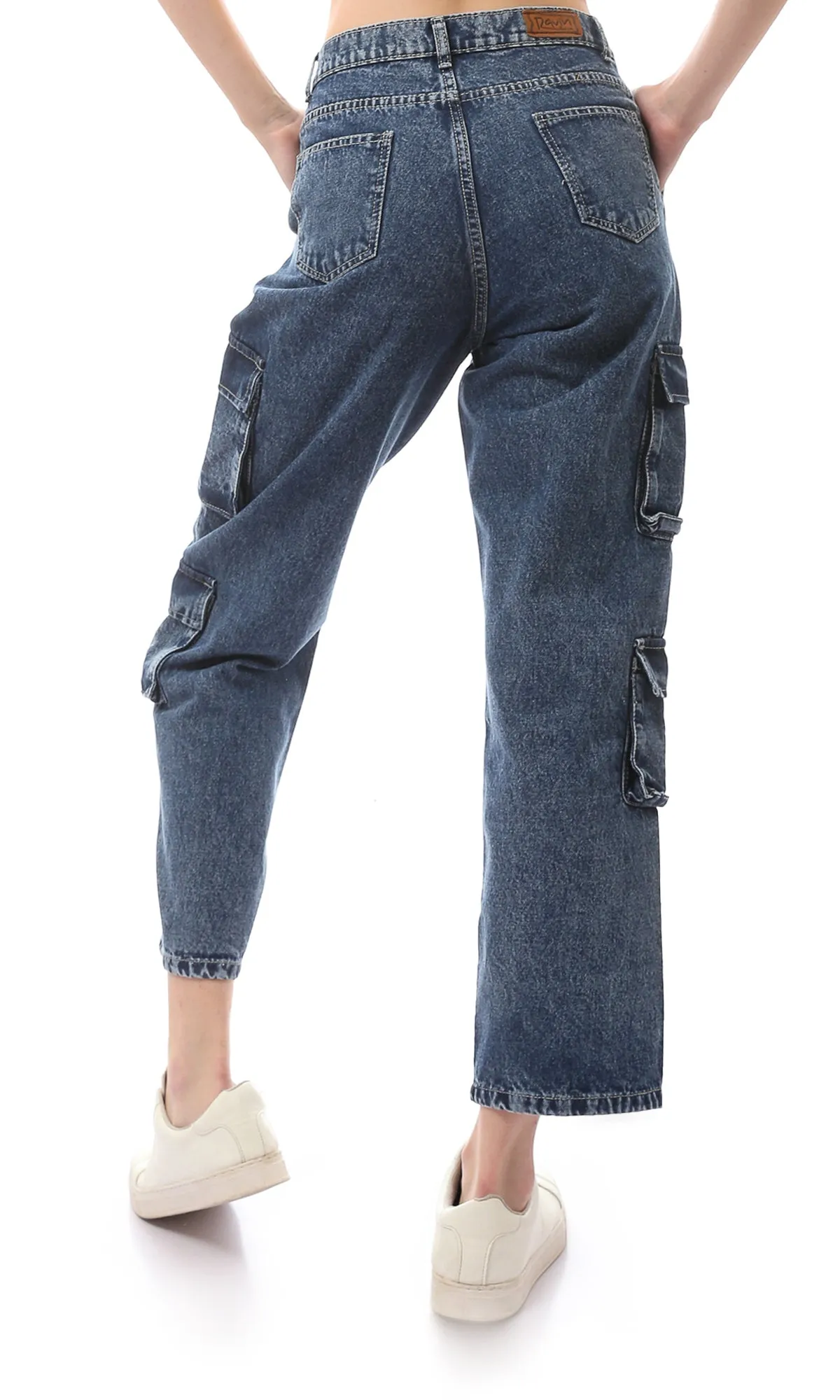 O169946 Dark Blue Skinny Fit Cotton Jeans