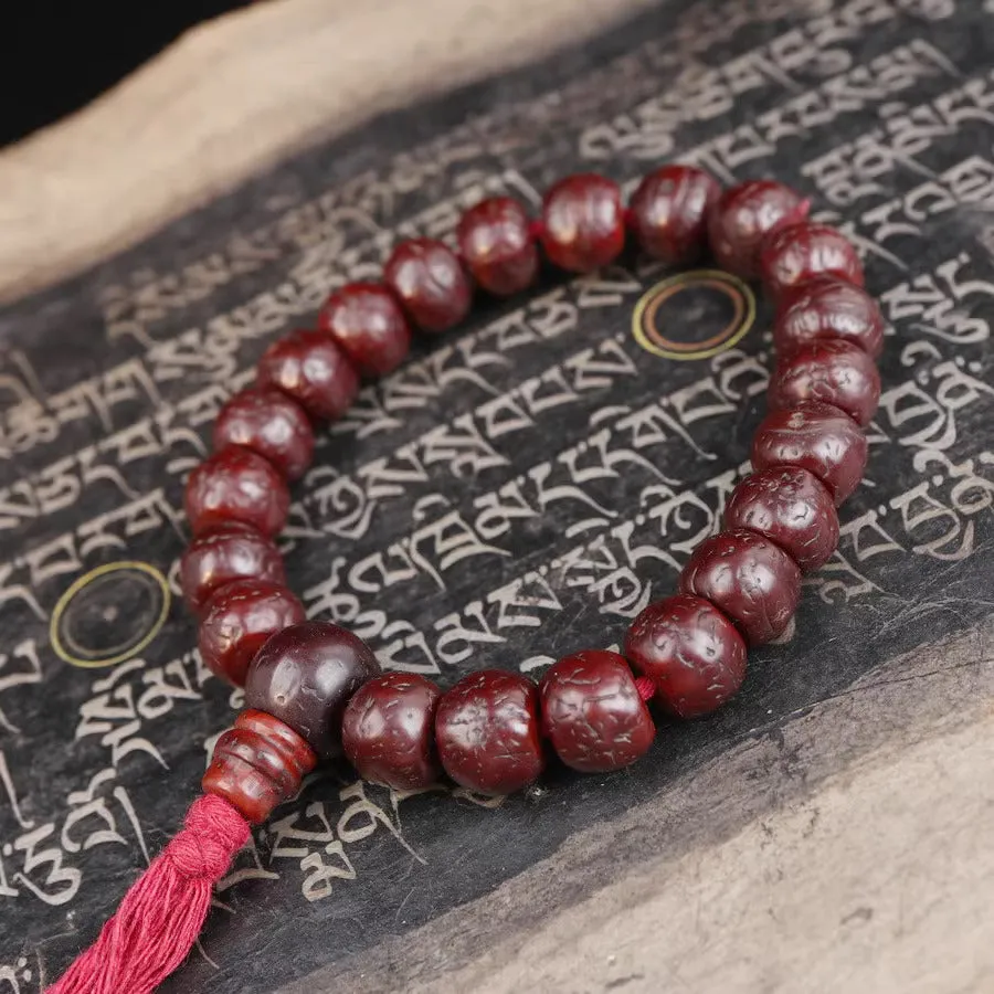 Old Tibetan Bodhi Seed Mala Prayer Beads