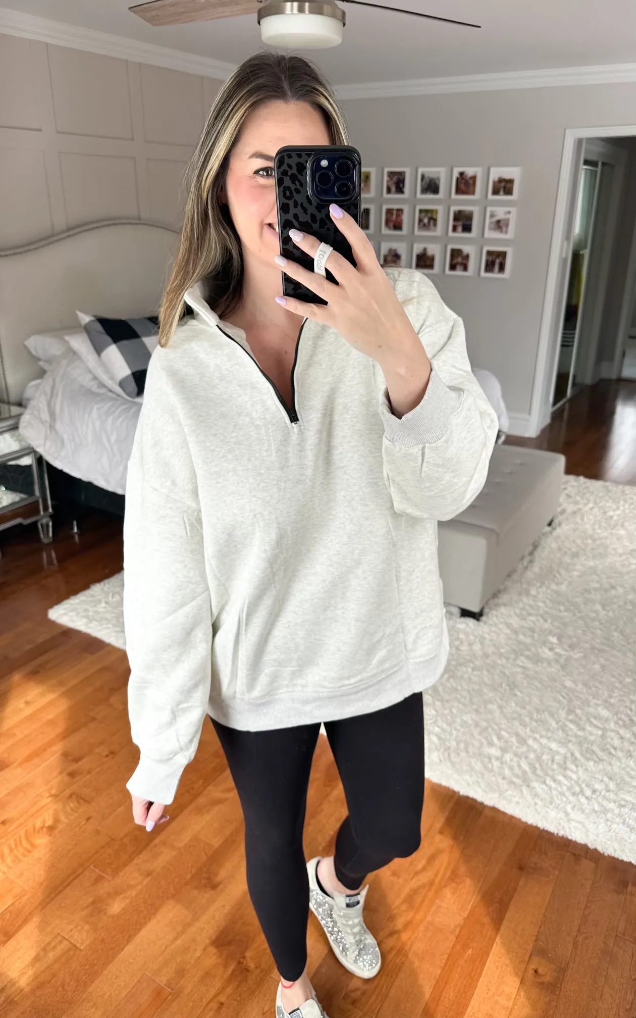 Oversize Quarter Zip Pullover