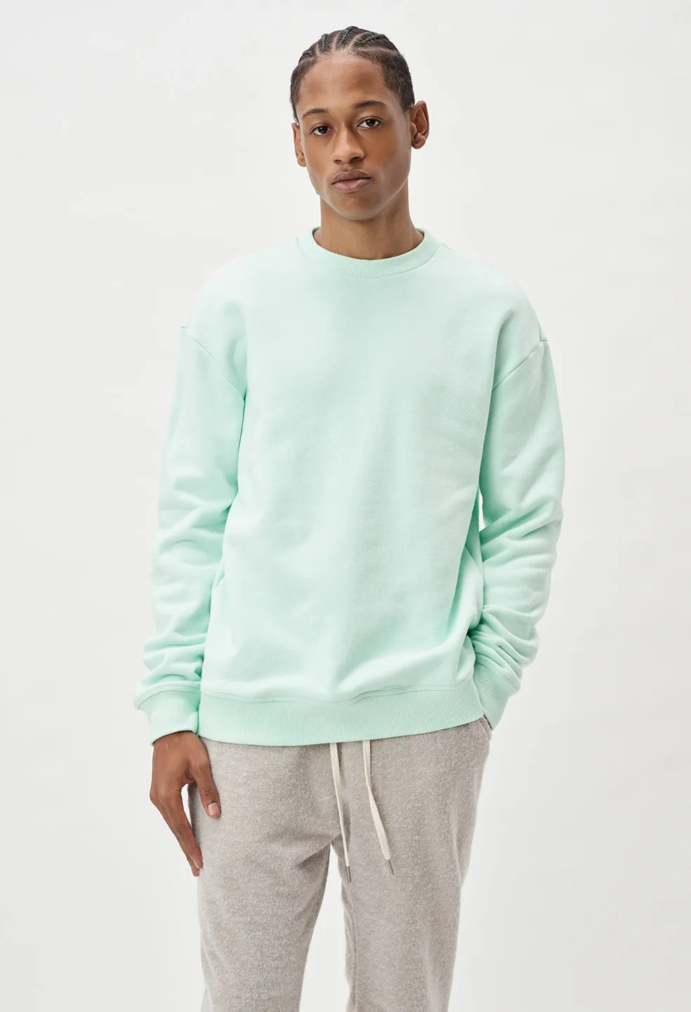 Oversized Crewneck Pullover / Archive Mint