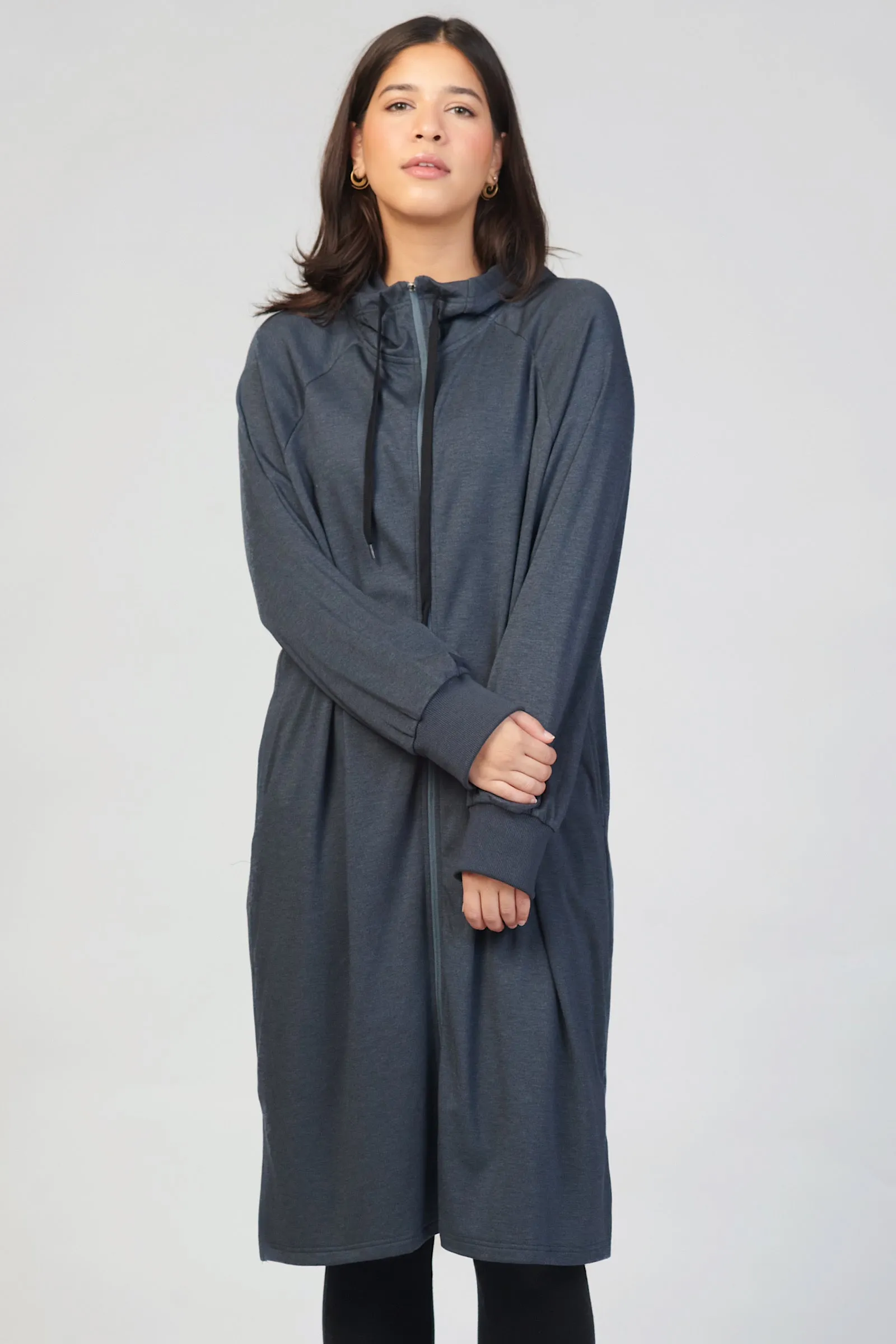 Oversized Navy Hoodie Dress