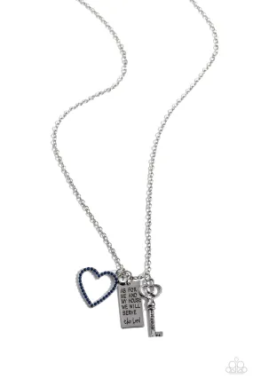 Paparazzi Indulgent Belief Blue Necklace & Earring Set