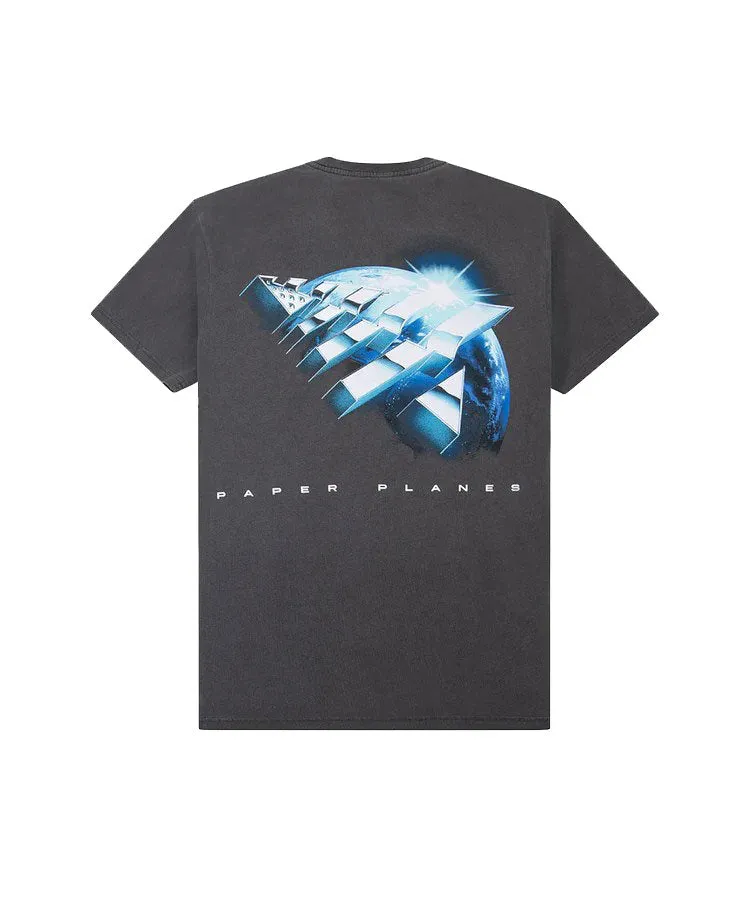 Paper Planes Dimensional Men's Tee Washed Black