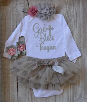 Personalized Girl Baptism Outfit After Party