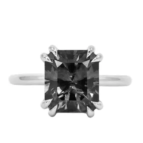 Plain Double Prong Solitaire, Stackable - Setting